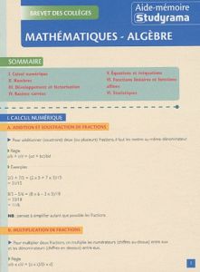 Mathématiques - Algèbre - Seck William