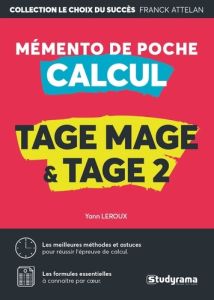 Mémento de poche calcul Tage Mage & Tage 2 - Leroux Yann