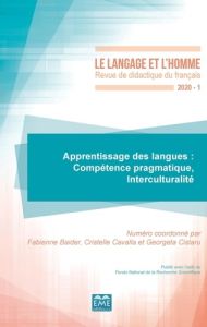Le Langage et l'Homme N° 551, 2020-1 : Apprentissage des langues. Compétence pragmatique, Intercultu - Baider Fabienne - Cavalla Cristelle - Cislaru Geor