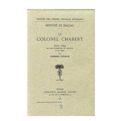 LE COLONEL CHABERT - Balzac Honoré de - Citron Pierre