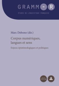 Corpus numérique, langue et sens - Debono Marc