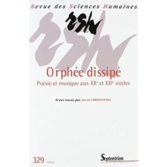 Revue des Sciences Humaines/32912018/Orphée dissipé - Christoffel David