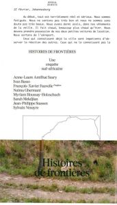 Histoires de frontières. Une enquête sud-africaine - Amilhat-Szary Anne-Laure - Ghermani Naïma - Houssa