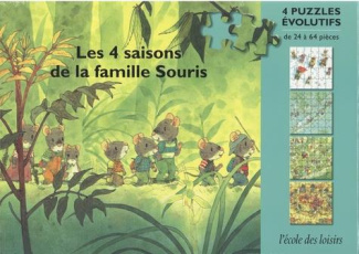 LES 4 SAISONS DE LA FAMILLE SOURIS - 4 PUZZLES EVOLUTIFS