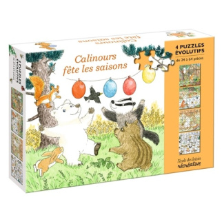 CALINOURS FETE LES SAISONS - 4 PUZZLES EVOLUTIFS