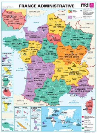 LA FRANCE RELIEF/REGIONS PRIMAIRE
