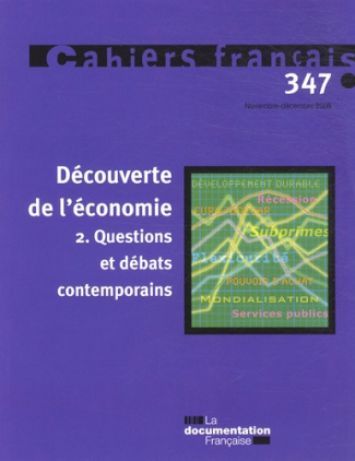 Cahiers français/347/Découverte de l'économie