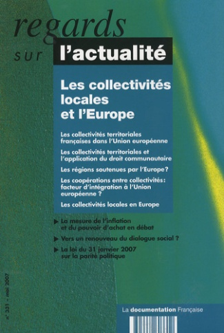 Regards sur l'actualité N° 331, Mai 2007 : Les Collectivités Locales et l'Europe
