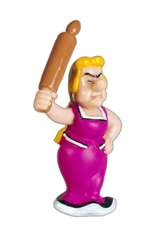 Figurine Astérix 8 cm : Bonnemine rouleau à patisserie