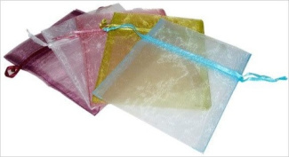 POCHETTES ORGANZA BLANCHE - LOT DE 5