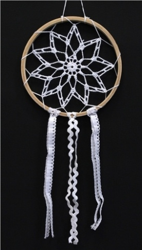 attrape-reves crochet et dentelle galaxy - mm