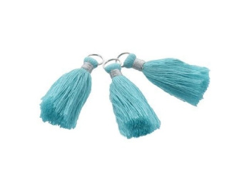 POMPON FIL 45 MM X 3 TURQUOISE