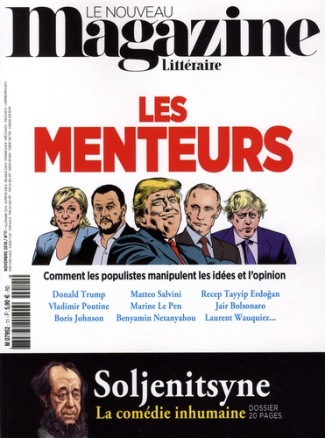 Le Nouveau Magazine Littéraire N° 11, novembre 2018 : Les menteurs