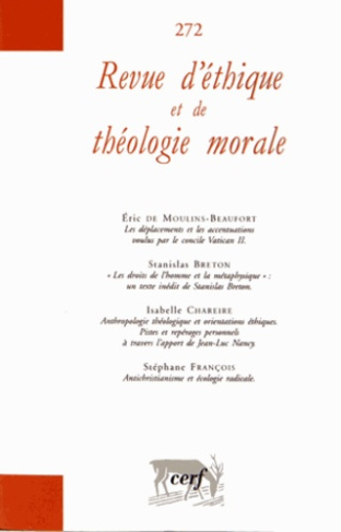 Revue d'éthique et de théologie morale N° 272, Décembre 2012