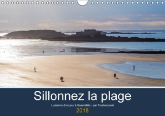SILLONNEZ LA PLAGE CALENDRIER MURAL 2018 DIN A4 HORIZONTAL - LUMIERES D UN JOUR A SAINT MAL