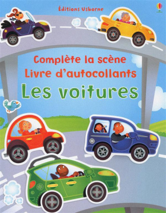 Les voitures. Complète la scène, livre d'autocollants
