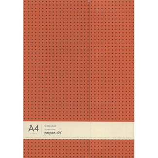 Carnet Circulo Orange sur Gris A4 Ligné