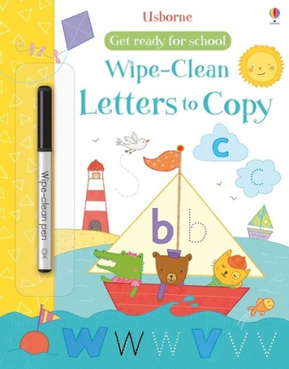 Wipe-clean letters to copy