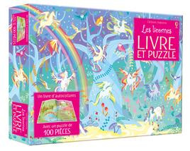 Livre et puzzle Les licornes
