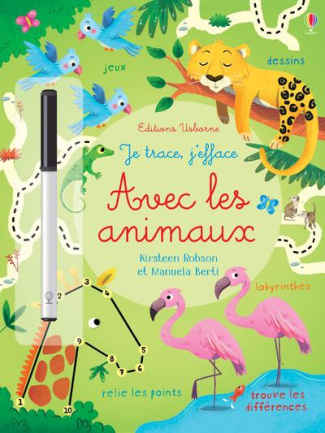 Avec les animaux. Avec un feutre à encre effaçable