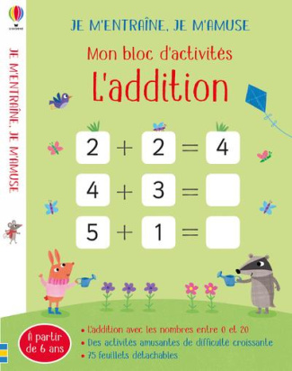 Mon bloc d'activités L'addition