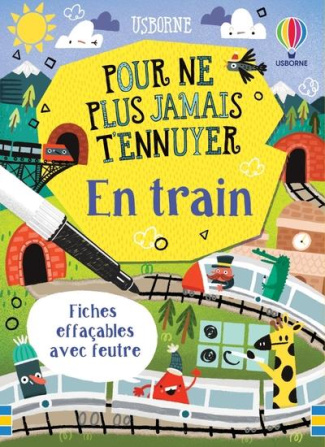En train. Fiches effaçables avec feutre