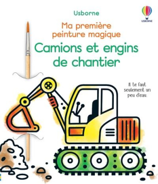 Camions et engins de chantier. Avec un pinceau