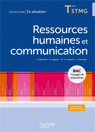 Ressources humaines et communication Tle STMG