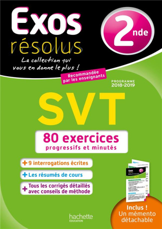 SVT 2nde. Edition 2018-2019