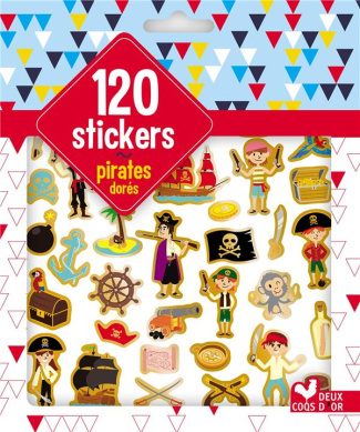 120 stickers pirates dorés