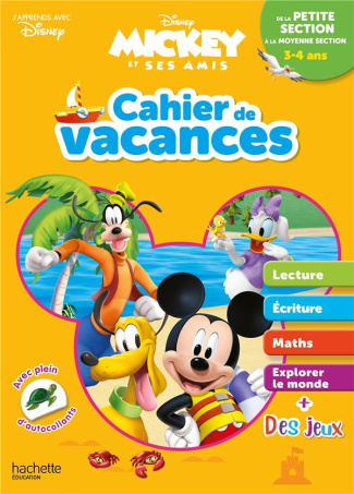 Cahier de vacances de la petite section à la moyenne section. Mickey et ses amis, Edition 2020