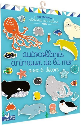 Autocollants animaux de la mer. Avec 6 décors