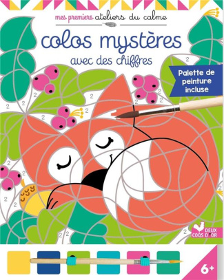 Colos mystères avec des chiffres. Avec un pinceau et une palette de peinture