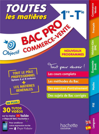Toutes les matières Bac Pro 1re-Tle Commerce-vente. Edition 2021