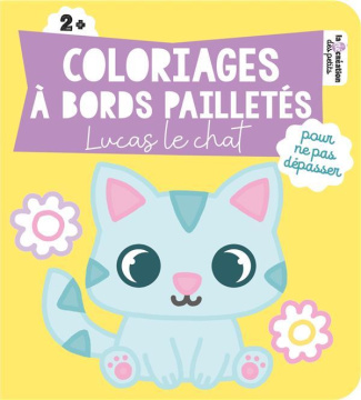 Coloriages à bords pailletés. Lucas le chat