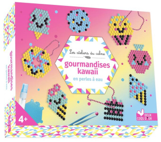Gourmandises kawaii en perles à eau. Avec 700 perles à eau, 1 plateau, 1 vaporisateur, 1 pince, 3 ch