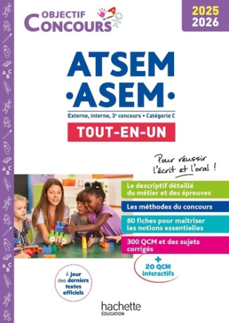 ATSEM-ASEM, Externe, interne, 3e concours, catégorie C. Tout-en-un, Edition 2025-2026