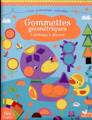 Gommettes géométriques. 7 tableaux à décorer