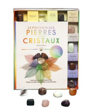 Coffret Le Pouvoir des Pierres et des Cristaux. Le pouvoir des pierres et des cristaux avec 7 pierre