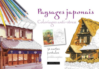 Paysages japonais. Coloriages anti-stress