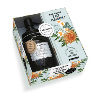 Coffret Mon savon fait maison ! Le livre avec un flacon à pompe en verre