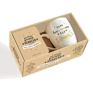 Coffret Ma petite pause bonheur. 1 mug   1 notebook pour une petite pause bien méritée