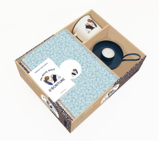 Ma petite bulle d'écriture. Coffret avec 3 carnets, 1 tasse, 1 bougeoir et sa bougie et 1 livret d'e