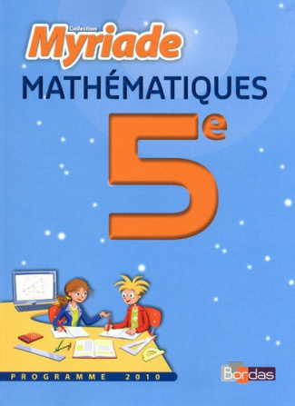 Maths 5e Programme 2010. Le manuel, Edition 2010