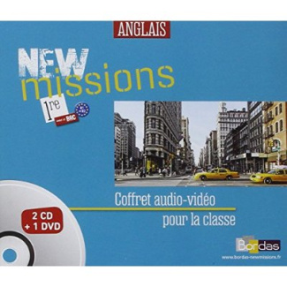 Anglais 1re B1-B2 New missions. 1 DVD 2 CD AUDIO