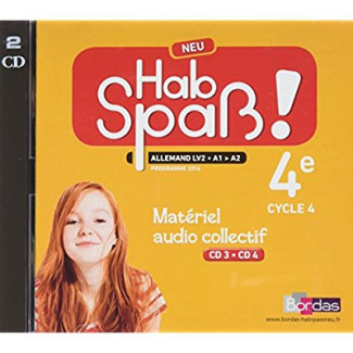 Allemand 4e LV2 A1 Hab Spass! Neu. Matériel audio collectif, 2 CD audio