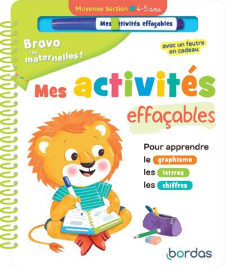 Mes activités effaçables Moyenne section. Pour apprendre le graphisme, les lettres, les chiffres. Av