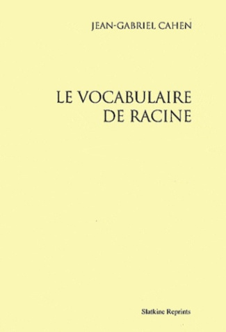 LE VOCABULAIRE DE RACINE. (1946)