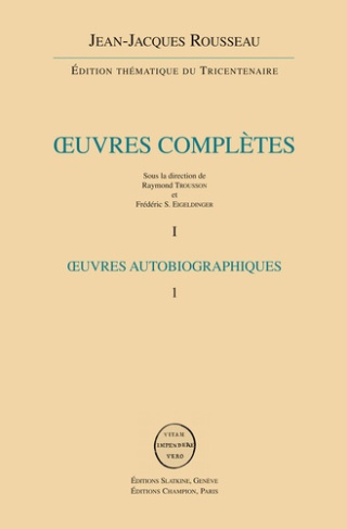 CONFESSIONS ET DOCUMENTS AUTOBIOGRAPHIQUES. 2 VOLS