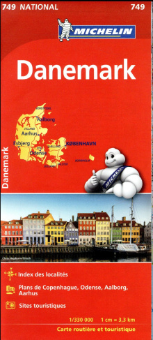 Carte Michelin 1/330 000 : 749 - Danemark